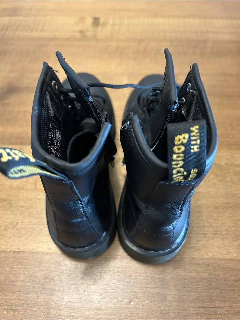 Dr. Martens Black Leather Lace-Up Combat Boots